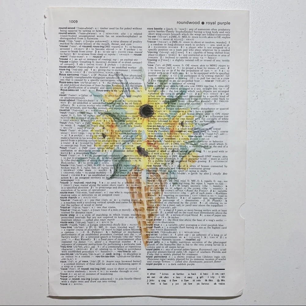 Dictionary Art Print Sunflower Bouquet Waffle Cone, Vintage Art Print